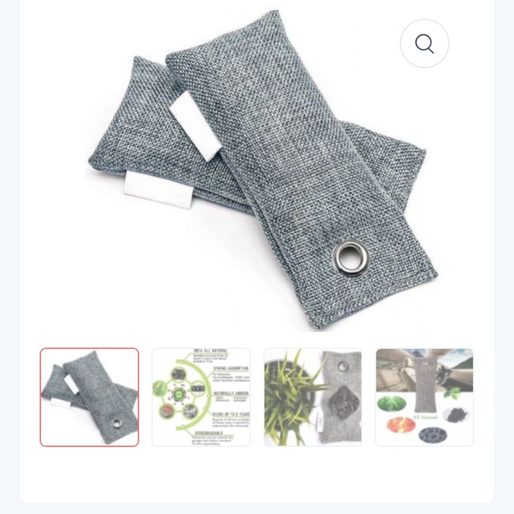NWT Natural Bamboo Charcoal Air Purifying Bags with Essential Oil